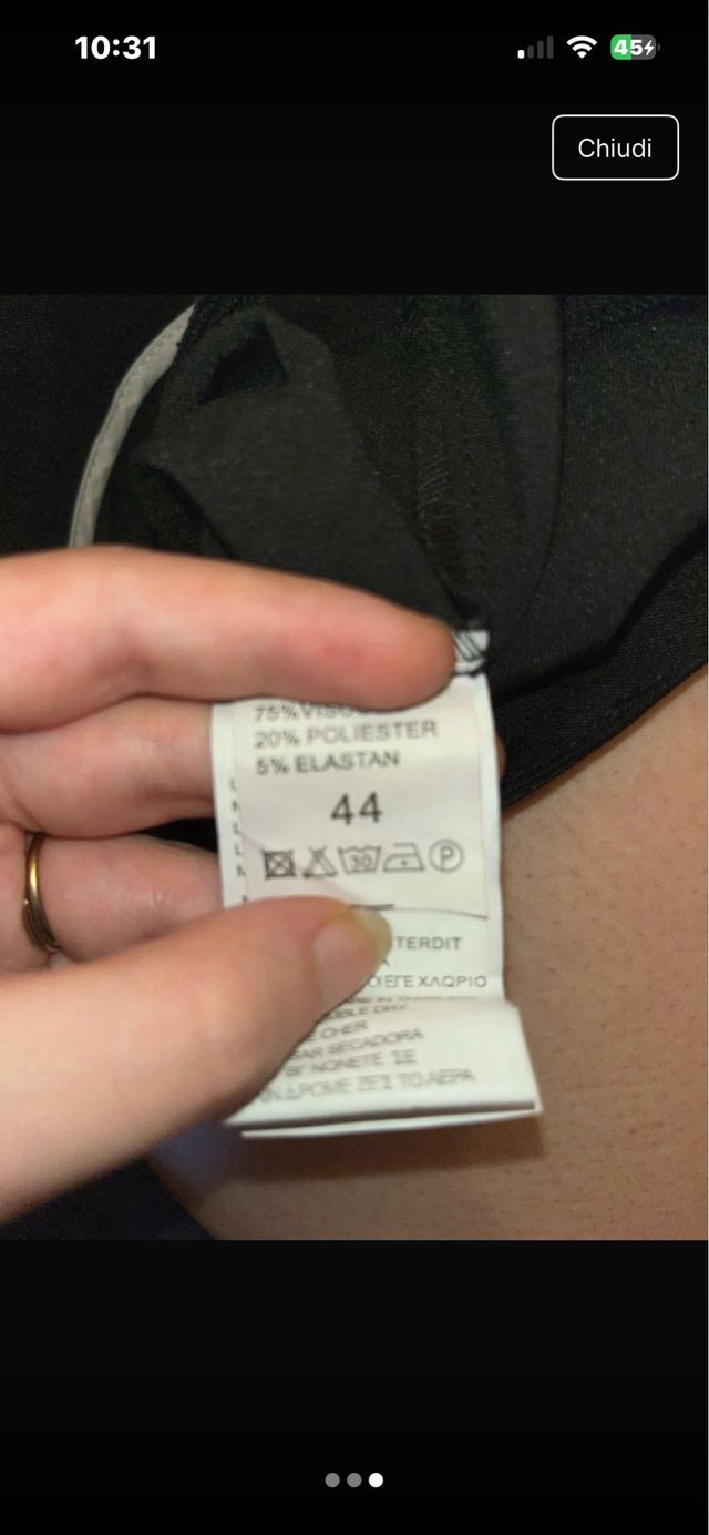 Pantaloni neri a sigaretta taglia L/44