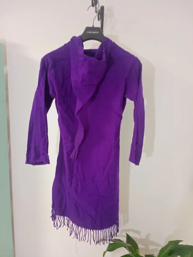 Vestido India Morado Lana Talla S