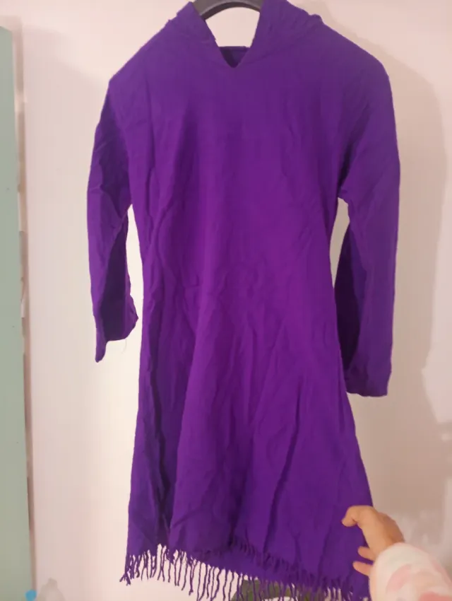 Vestido India Morado Lana Talla S