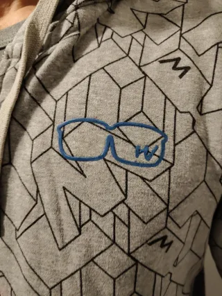 Felpa Whoopie Loopie grigia con disegno