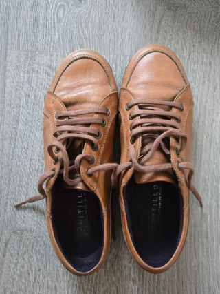 Zapatos Pitillos Piel Marrón