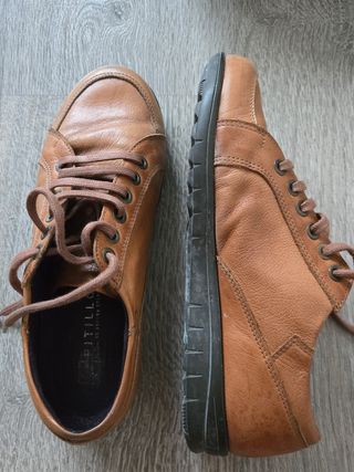 Zapatos Pitillos Piel Marrón