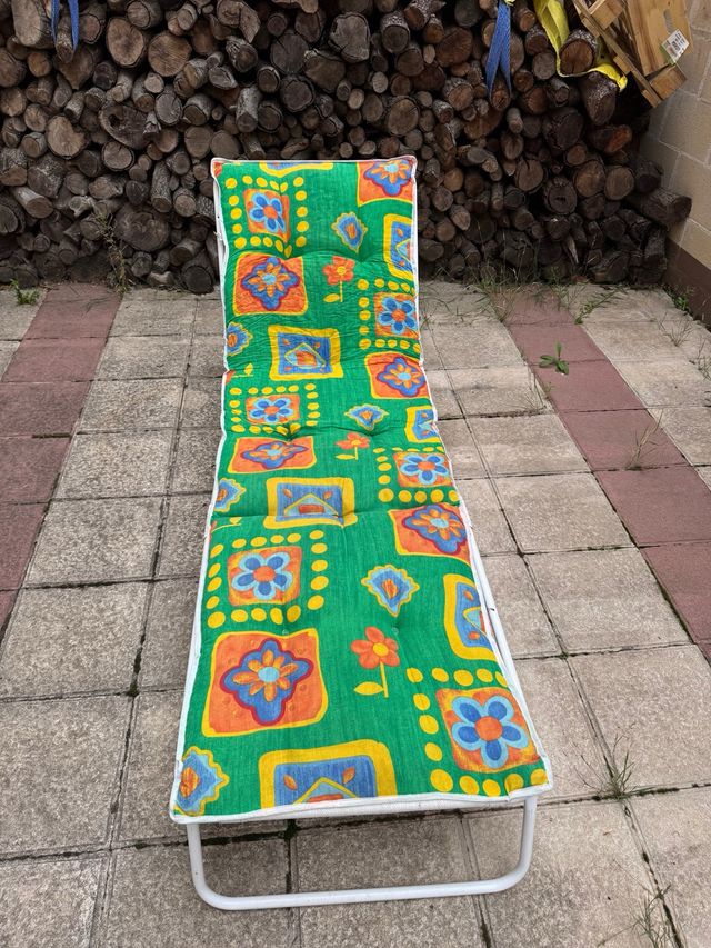 Tumbona de jardín multicolor