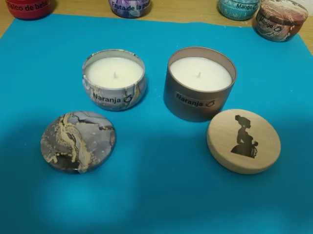 Velas artesanales en tarro