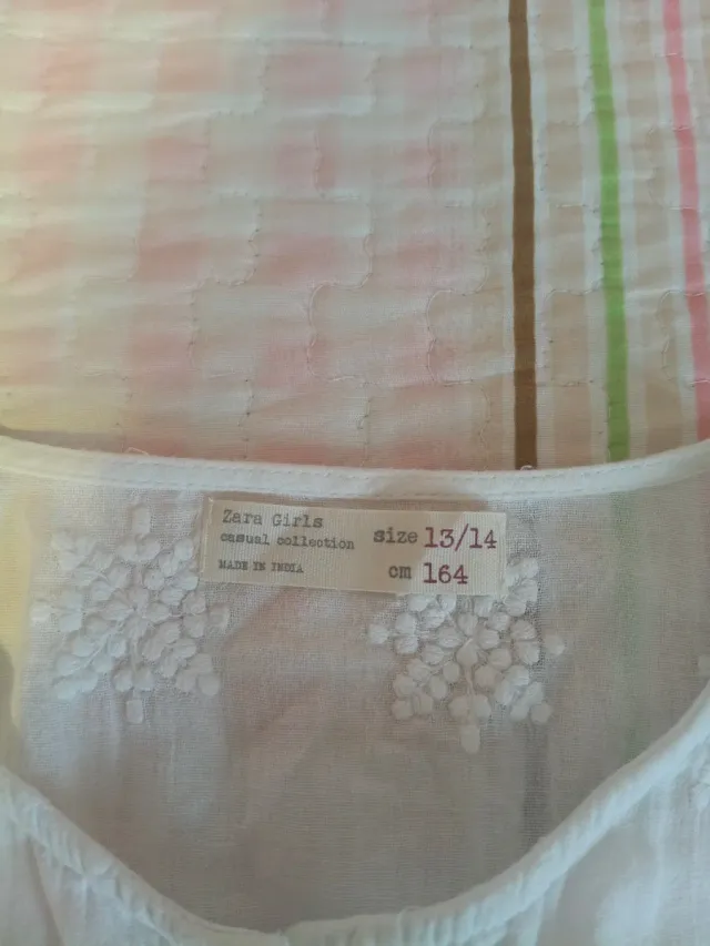 Camisa Zara Girls bordada Talla 13/14 años