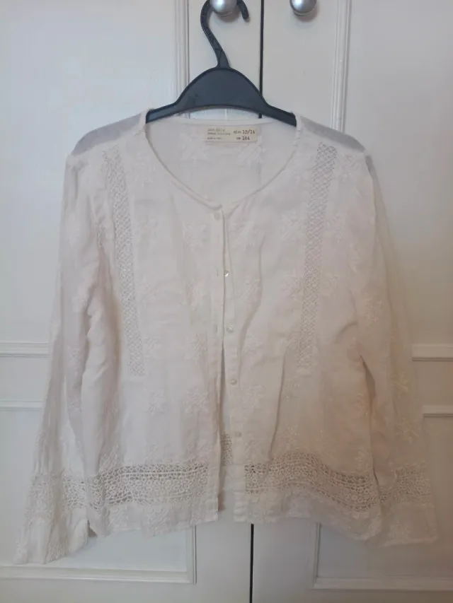 Camisa Zara Girls bordada Talla 13/14 años