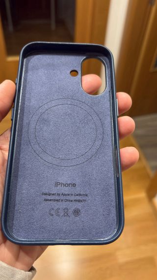 Funda iPhone 16 Cuero MagSafe Azul