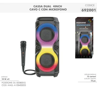 Cassa Dual 4 con Microfono
