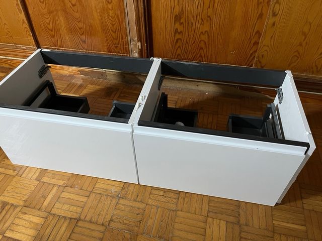 Lavabo doble 120cm blanco