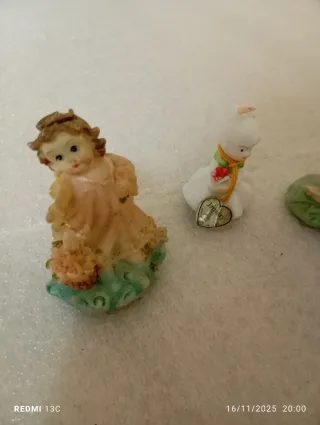 Set 3 Decorazioni Porcellana