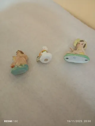 Set 3 Decorazioni Porcellana