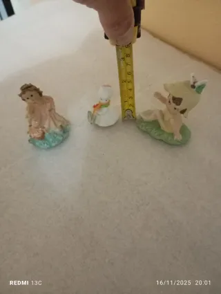 Set 3 Decorazioni Porcellana