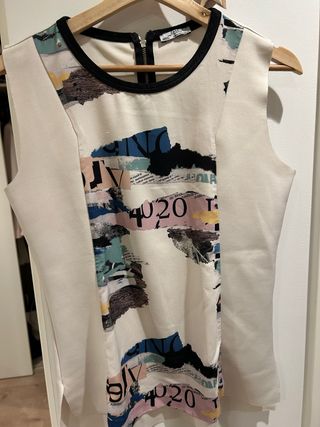 Camiseta Zara Estampada Multicolor