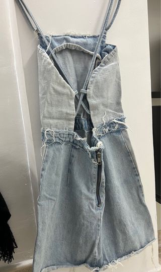 Vestido vaquero efecto desgastado