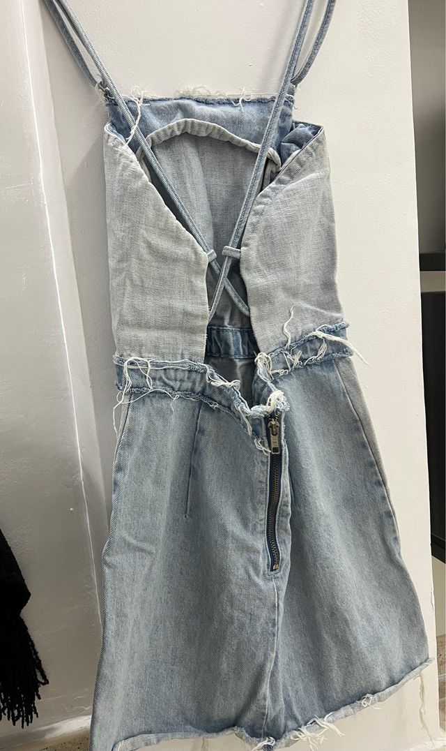 Vestido vaquero efecto desgastado