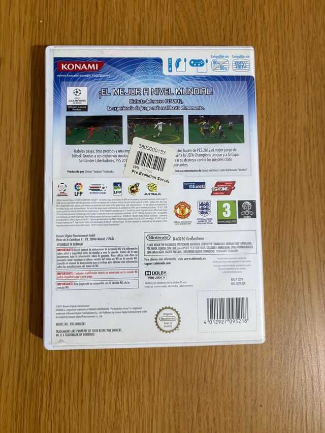 Juego Wii PES 2012 Pro Evolution Soccer