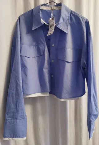 Camiseta Mango Azul Talla XS