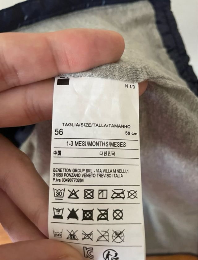 Puffer azul marino talla 3 meses