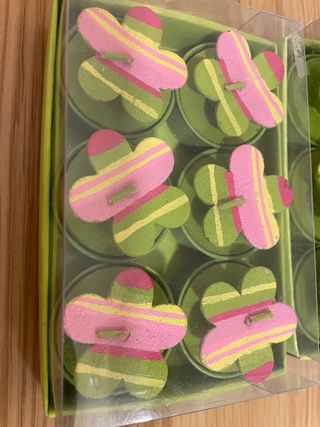 Set 12 candele decorative a forma di fiore