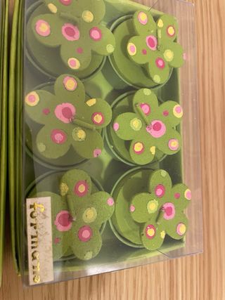 Set 12 candele decorative a forma di fiore