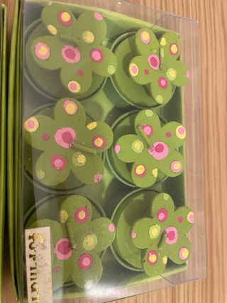 Set 12 candele decorative a forma di fiore