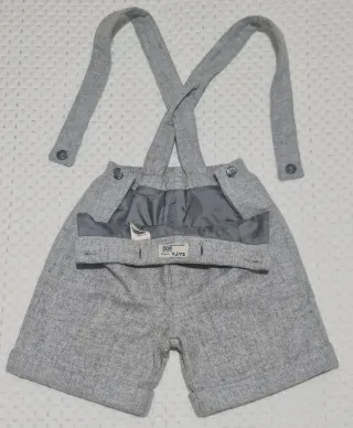 Jardineira menino cinza