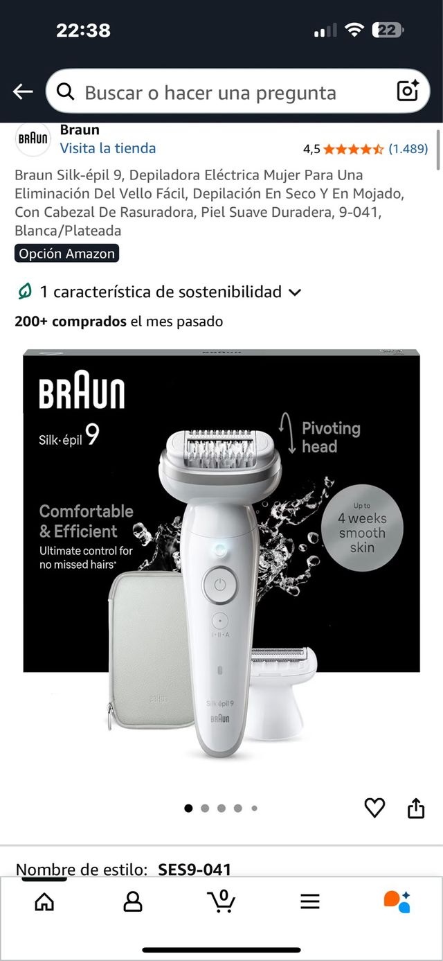 Depiladora Eléctrica Braun Silk-épil 9