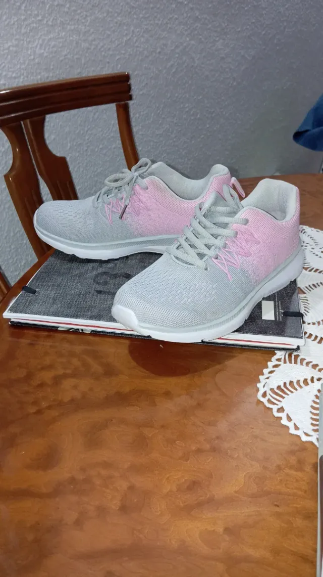 Deportivas mujer talla 38 rosas y grises