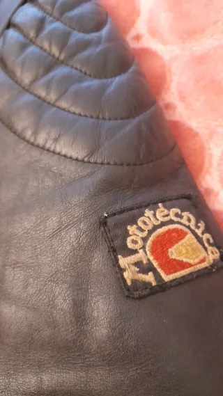 Cazadora moto cuero negra