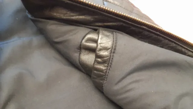 Cazadora moto cuero negra