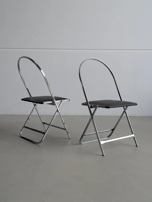 Sedie pieghevoli Aprilina di Gae Aulenti anni 60