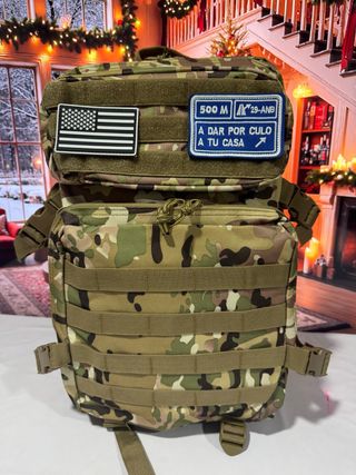 Mochila Táctica Militar 50L Beige/Verde nueva