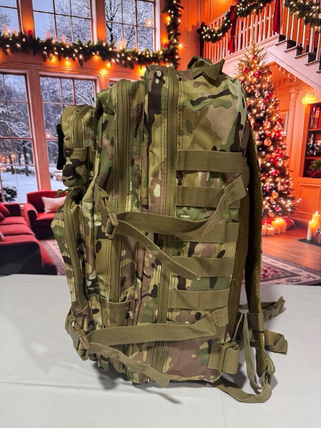 Mochila Táctica Militar 50L Beige/Verde nueva