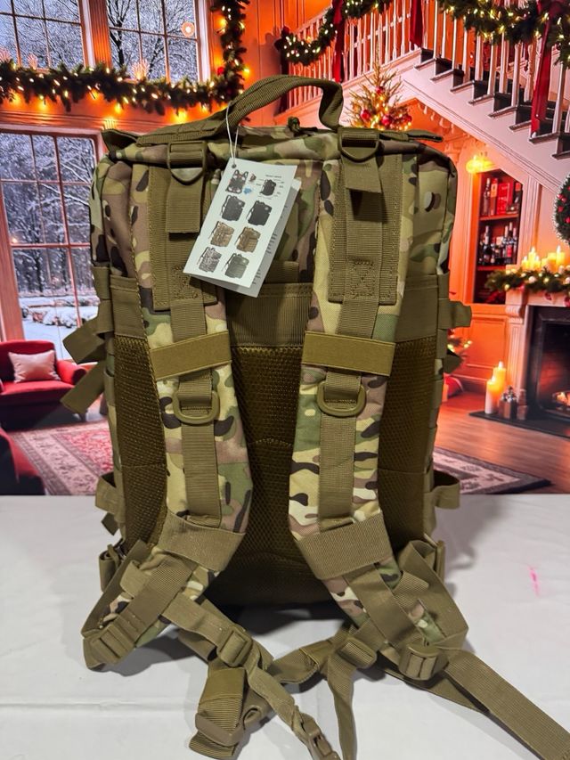 Mochila Táctica Militar 50L Beige/Verde nueva