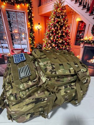 Mochila Táctica Militar 50L Beige/Verde nueva