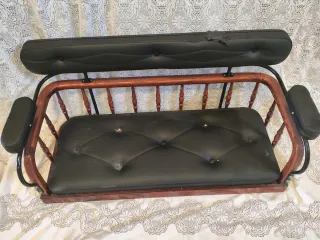 Asiento Carro Caballos Madera Negro