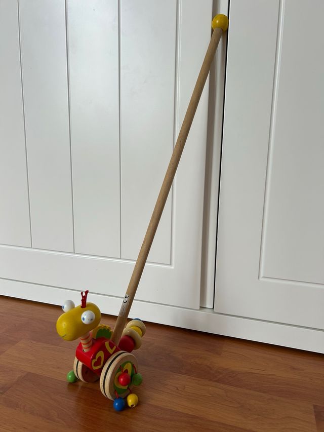 Andador palo de madera para bebé