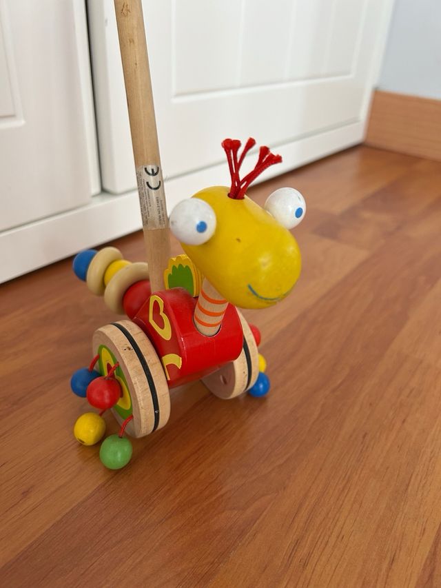 Andador palo de madera para bebé