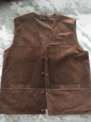 Chaleco de Piel Natural corte Vintage