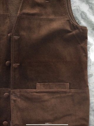 Chaleco de Piel Natural corte Vintage
