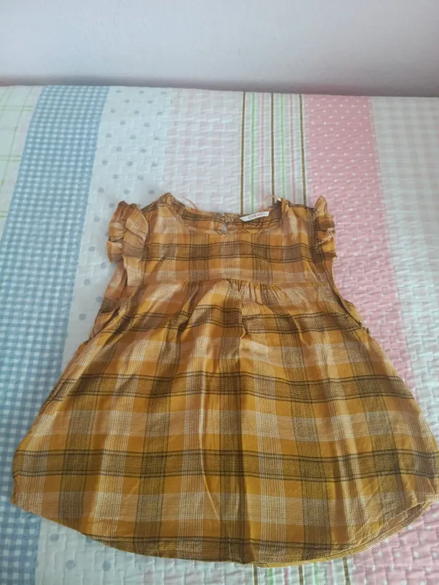 Camisa cuadros mostaza Talla 13