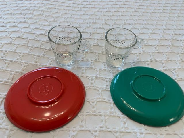 Tazas Nespresso de cristal con platillos