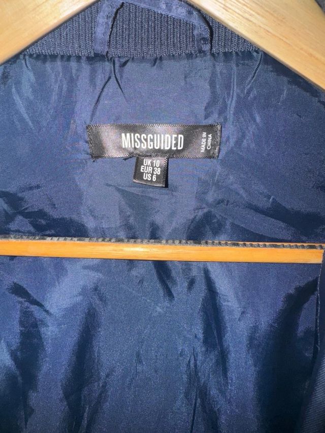 Chaqueta Bomber Missguided Azul Talla M