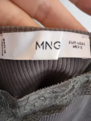 Top lencero Mango con encaje