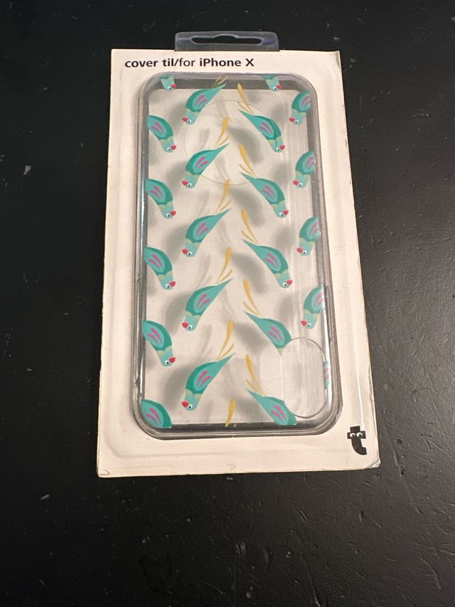 Cover iPhone X/XS con pappagallini