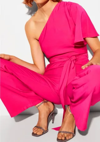 Mono Mango Asimétrico Rosa Fucsia