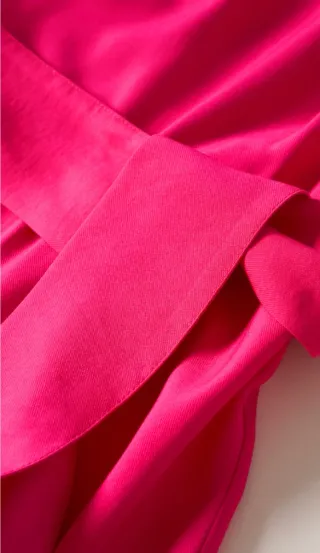 Mono Mango Asimétrico Rosa Fucsia