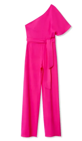 Mono Mango Asimétrico Rosa Fucsia