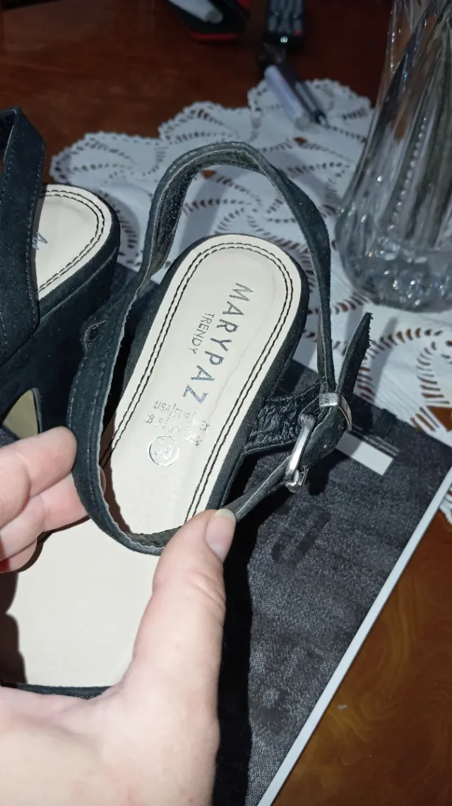 Sandalias de plataforma negras talla 39