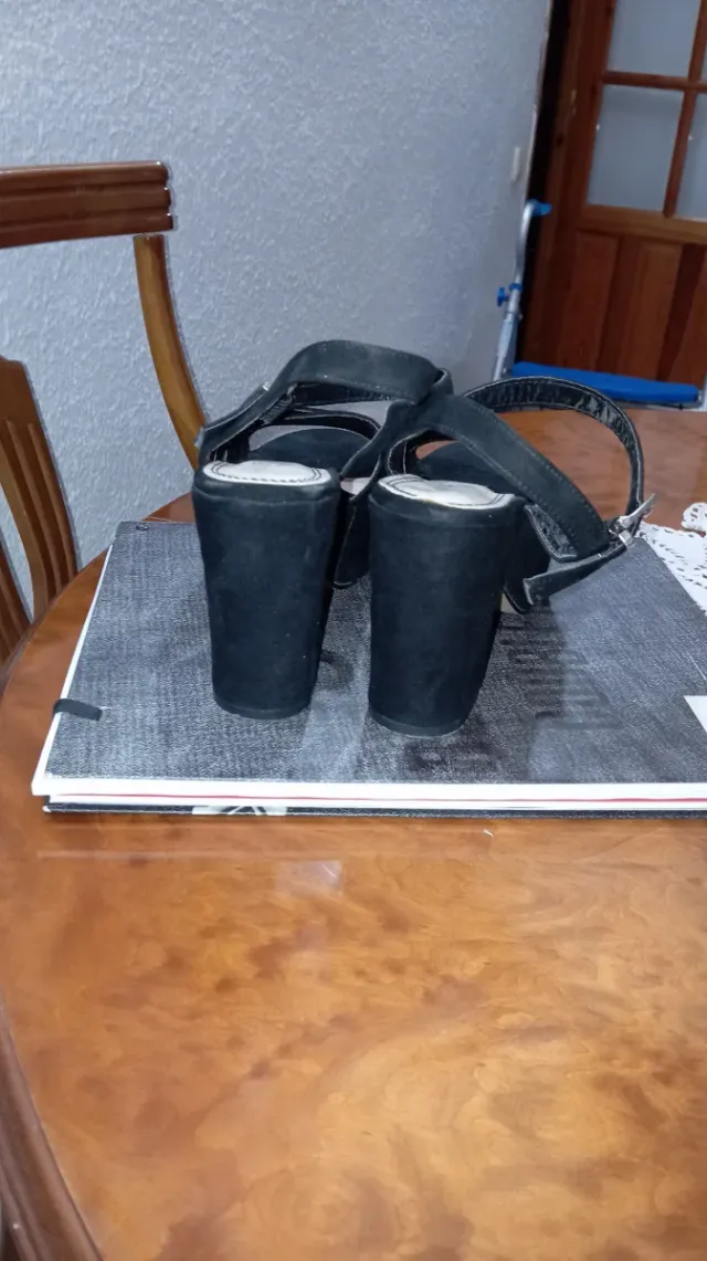 Sandalias de plataforma negras talla 39